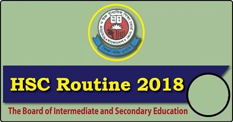 HSC Routine 2018 Dhaka Bangladesh Education Board