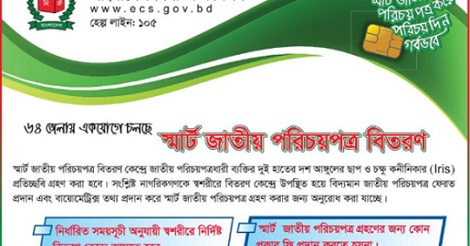 NID Smart Card Distribution Schedule Bangladesh - www.nidw.gov.bd