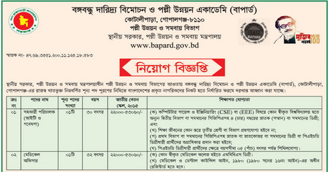 BAPARD Job Circular