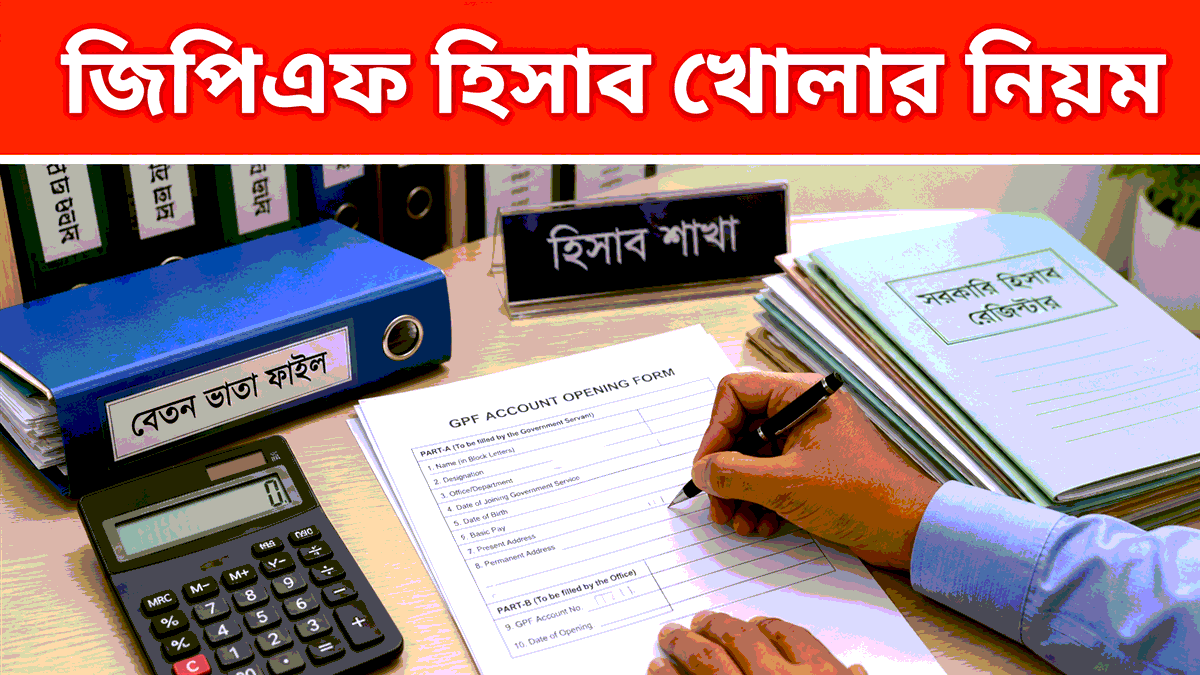 জিপিএফ হিসাব খোলার নিয়ম
