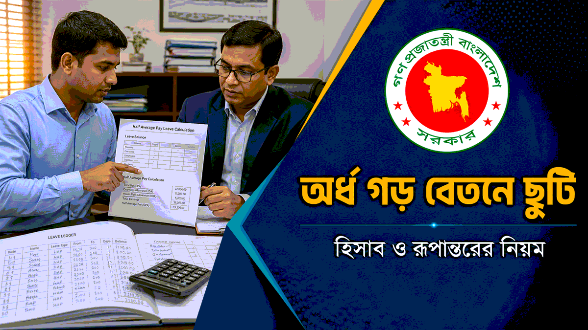 অর্ধ গড় বেতনে ছুটি