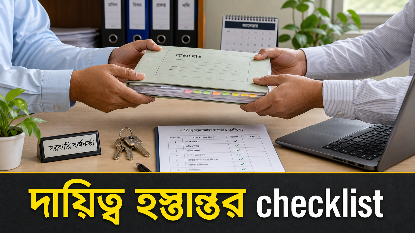 দায়িত্ব হস্তান্তর checklist