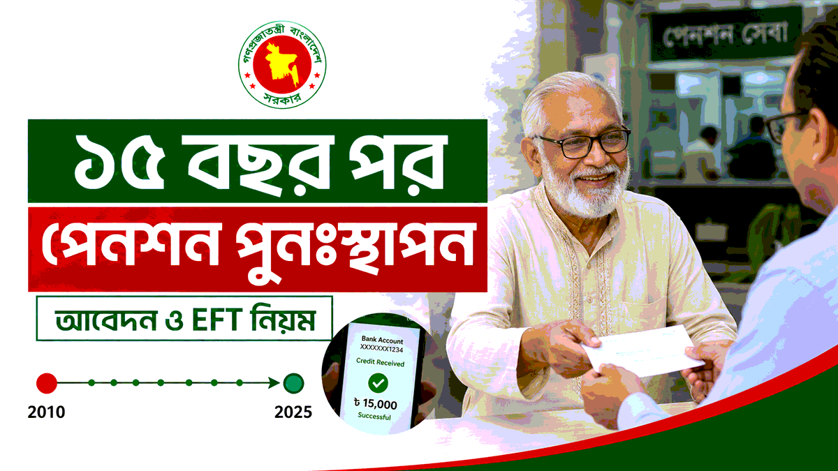 ১৫ বছর পর পেনশন পুনঃস্থাপন