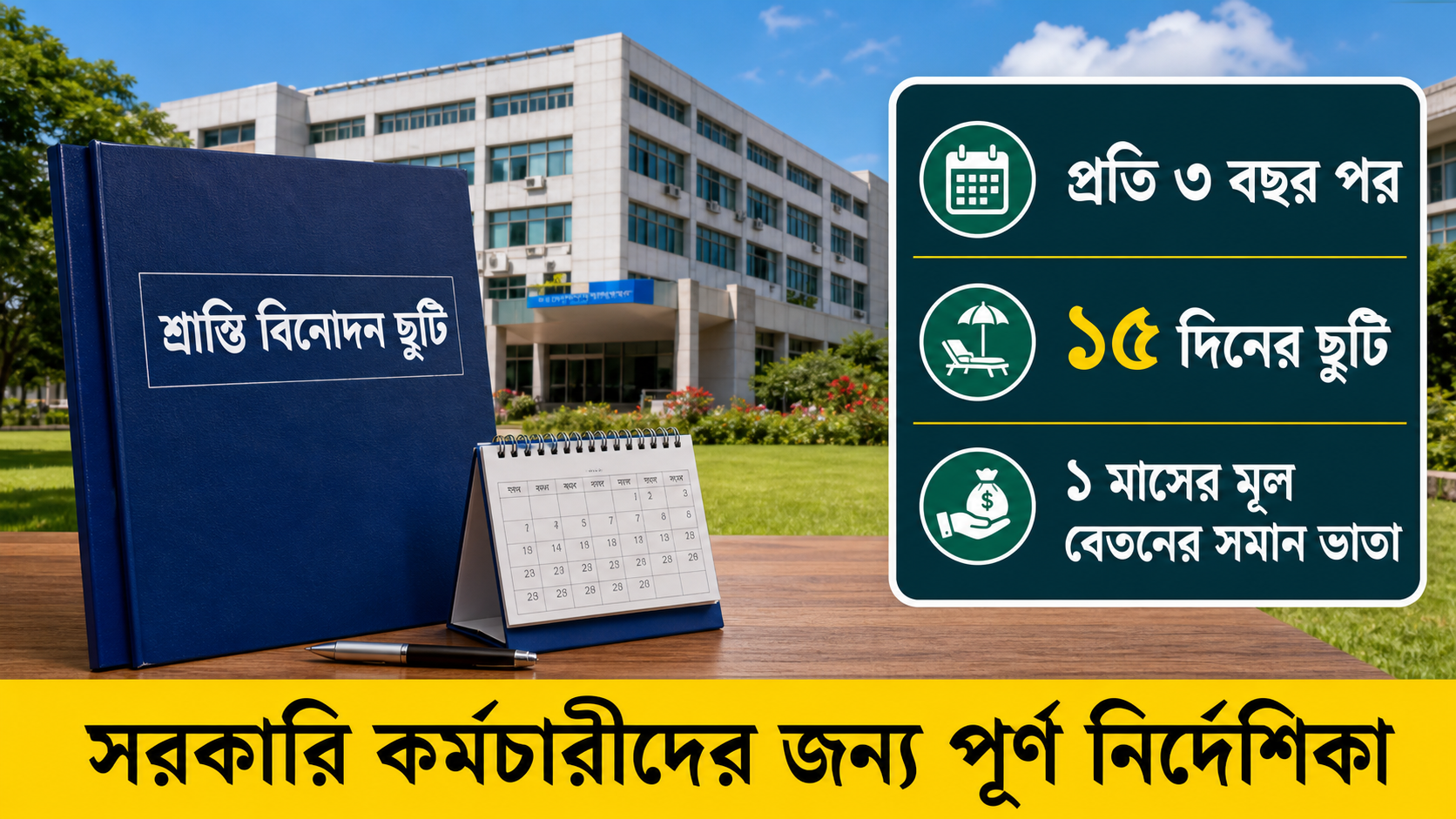 শ্রান্তি বিনোদন ছুটি ও ভাতার নিয়ম